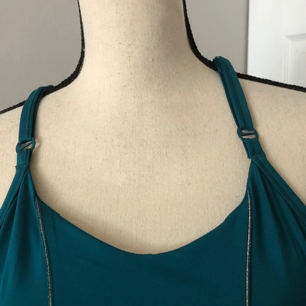 NIKE Yoga Dri-FIT Indy Teal Sports Bra | M